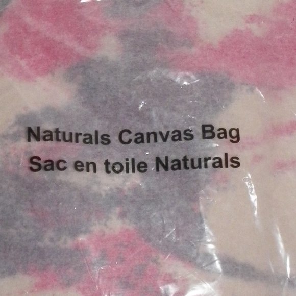 NWT Avon "Naturals" Canvas Makeup Bag & Sponge Set Pink Purple Flower 2 PC Set - Picture 4 of 8